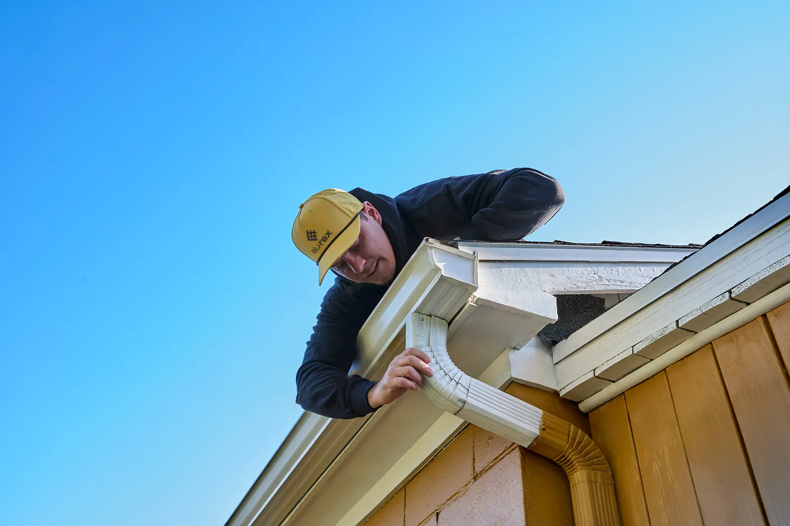 T-Rex® continuous hanger detail — Island Eavestrough Solutions, Prince Edward Island